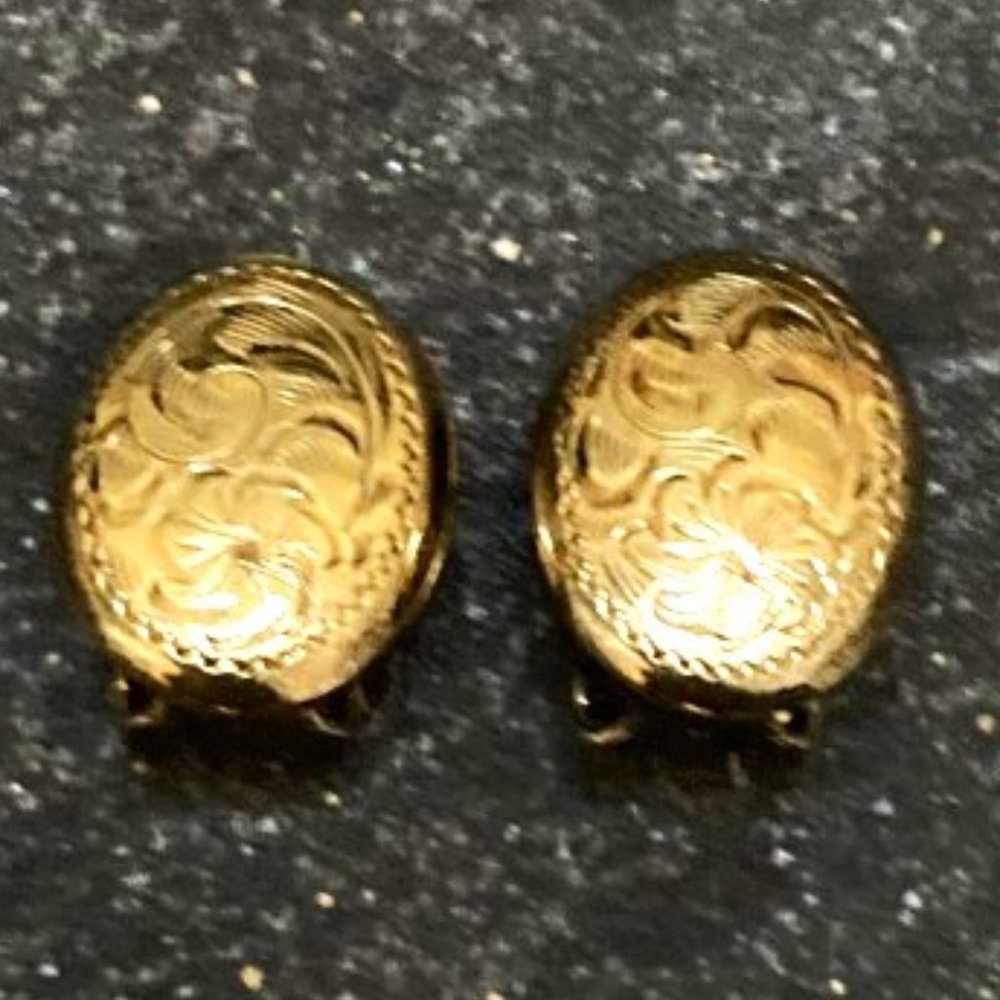 Gorgeous gold washed vintage sterling earrings by Burkhardt